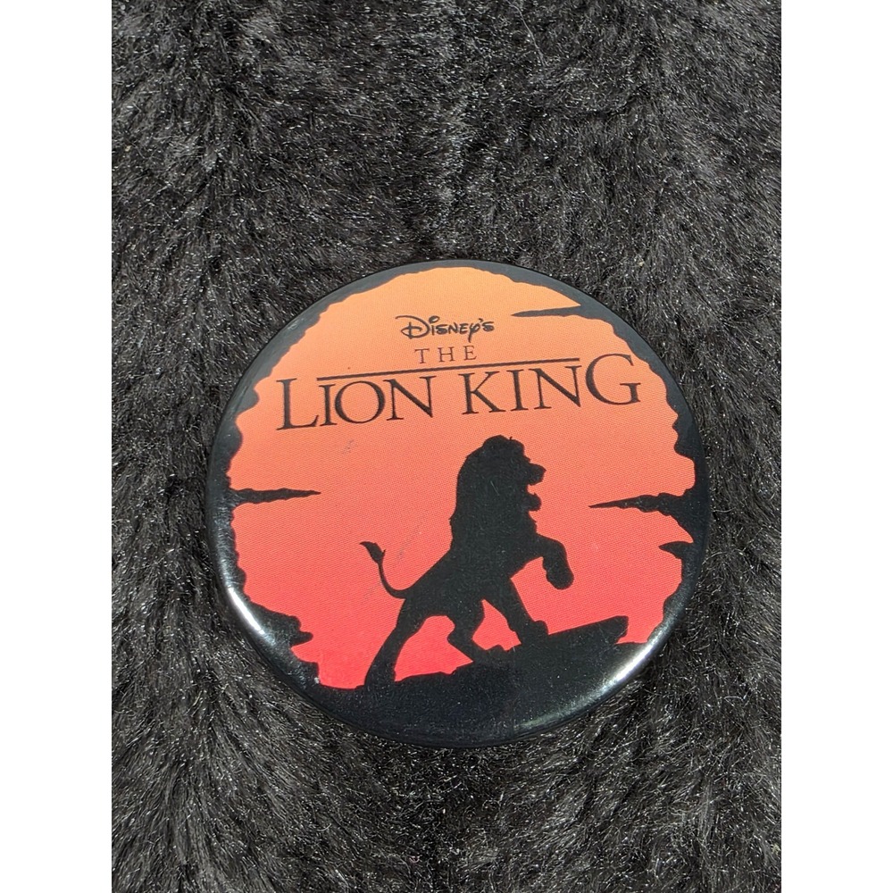 Disney The Lion King Vintage Pinback Button Simba Pride Rock Sunset 90s Movie